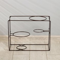 Подставка для цветов, напольная, на 2 горшка, d = 16 см, бронзовая No Brand