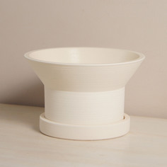 Цветочное кашпо Ps с поддоном Bonwi Wbonwi10 0,5 л белый P*S