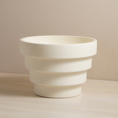 Горшок для цветов Cascade, с поддоном и дренажным отверстием, белый, диаметр 16, 1,7 л. P*S