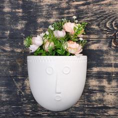 TAKE IT EASY Кашпо подвесное "Силуэт" белое, 17х7см