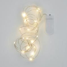 Гирлянда 2 м, 20 led, тёплый белый No Brand