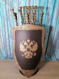 Каминный набор Щит-подставка Герб на 8 шампуров Арарат Shampurs