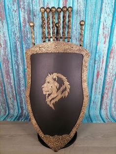 Каминный набор Щит-подставка Лев на 6 шампуров Бештау Shampurs