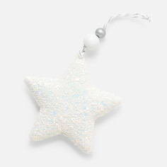 Подвесное новогоднее украшение Феникс-Презент, белая звезда