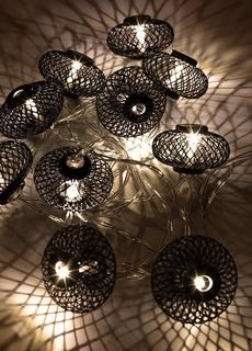 Гирлянда светодиодная «Фонарики» черн. 5х3см 10LED тепл. бел. 1.8+0.3м КОСМОС KOC_GIR-B119 Kosmos