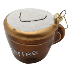 Подвесное украшение Чашка с кофе 7 см в ассортименте (цвет по наличию) No Brand