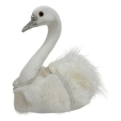 Фигурка новогодняя Лебедь 35 см No Brand