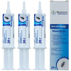 Maxforce Ultra Gel (Максфорс Ультрагель) гель от тараканов, 20 г 3 шт Bayer