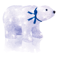 Фигурка Glos Полярный медведь с подсветкой 21 см