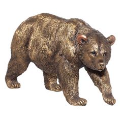 Статуэтка, 22 см, полирезин, бронзовая, Медведь, Bear Kuchenland