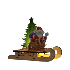 Светодиодная фигурка Luazon Lighting "Сани с Дедом Морозом", 15,5х12х5,5 см