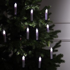 Светодиодные свечи Luazon Lighting На прищепках, 10 см, свеч. белое, 10 шт