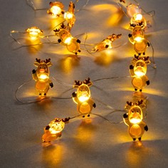 Гирлянда Luazon Lighting "Нить", Олень, 2 м, роса, IP20, серебристая, 20 LED