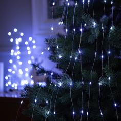 Гирлянда Luazon Lighting "Конский хвост", 10 серебристых нитей по 2 м, IP20, 200 LED