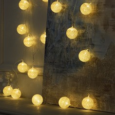 Гирлянда Luazon Lighting "Нить", Клубки золотистые, 5 м, IP20, , 20 LED, теплое белое