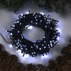 Гирлянда Luazon Lighting "Нить", 20 м, IP44, темная, 200 LED, свеч. белое, 8 режимов
