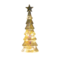 Светодиодная фигура Luazon Lighting " елка", 10х26х10 см, стекло, АААх3, теплое белое