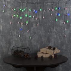 Гирлянда Luazon Lighting "Бахрома", 1,8х0,5 м, "Шарики и Ежики" LED-48-220V, свет мульти