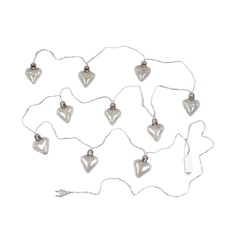 Гирлянда Luazon Lighting "Нить", Лампочки-сердца, 3 м, 80 LED, свеч. теплое белое, 220 В
