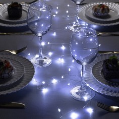 Гирлянда Luazon Lighting "Мишура", 10 м, роса, IP20, 200 LED, свеч. белое, 12 В
