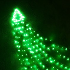 Светодиодная фигура Luazon Lighting "Елка", 3,5 м, 9 нитей, 220 В, свеч. зеленое