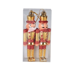 Елочные игрушки новогодние Santas World Солдатики красные 13 см 2 шт