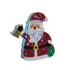 Елочное украшение Зимнее волшебство "Дед Мороз с колокольчиком и мешком", с подсветкой