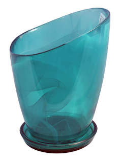 Цветочный горшок NiNaGlass Шерон 4840156671_ голубой