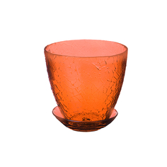 Цветочный горшок NiNaGlass Змейка 4840156564_ оранжевый