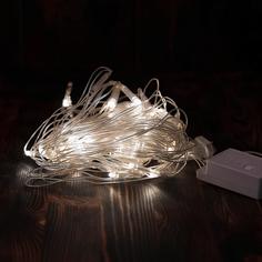 Новогодняя гирлянда светодиодная NoBrand сетка 2х2 м тёплая белая LED