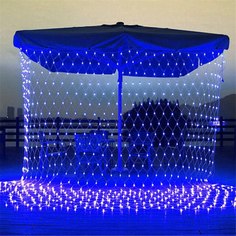 Гирлянда-сетка Qvatra LED grid 15vs15 blue 150х150 см синий No Brand
