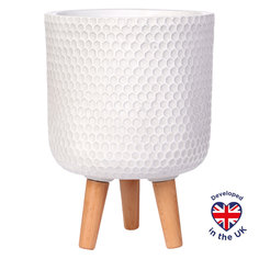 Цветочное кашпо Idealist Lite Ханни круглое напольное HON-CLNDR-AW-25 9,1 л белый 1 шт.