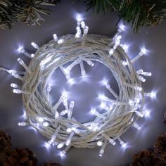Гирлянда - Нить, LED-50-220V, 8 режимов, цвет белый, 10 м Luazon Lighting