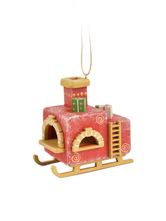 Елочная игрушка печка Wood-souvenirs T04199-WS/CO_R_0_3020 1 шт. разноцветная