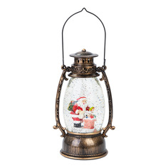 Светильник новогодний LED 2112А Дед Мороз читает письма и складывает подарки 9163 белый