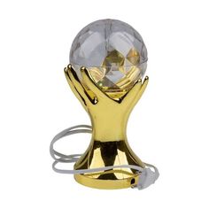 Светильник новогодний светодиодный шар LED Рука 6186 золотая разноцветное свечение