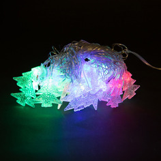 Световая гирлянда новогодняя LED линейная с елочками 2458 3,5 м разноцветный
