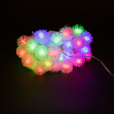 Световая гирлянда новогодняя LED линейная с ежиками 2461 3,5 м разноцветный