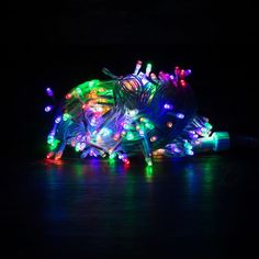Световая гирлянда новогодняя LED уличная 500l на белом проводе 15267 50 м разноцветный