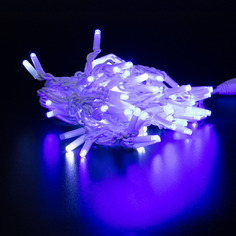 Световая гирлянда новогодняя Led Уличная карниз 100l белый провод 6740 3 м синий