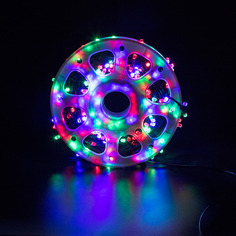 Световая гирлянда новогодняя Led Уличная в катушке крупные диоды 7337 50м разноцветный