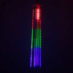 Новогодняя гирлянда LED уличная cосульки палки стекающие вниз 9313 80см разноцветные