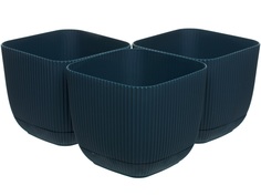 Горшок для цветов Navako Maio 16085-3 4L Blue 3 шт
