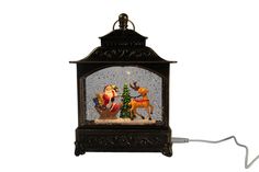 Новогодний светильник Merry Christmas Дед Мороз на санях c оленем DS-019 23х9х10 5В,16477