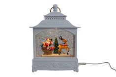 Новогодний светильник Merry Christmas Дед Мороз на санях запряженный оленем DS-019,16479