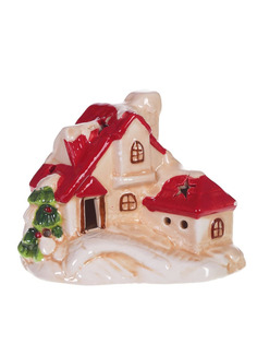 Фигурка новогодняя керамика "Домик" 12,5х8х9,5 см, 256199 Alat Home