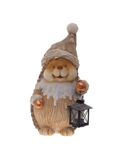 Фигурка новогодняя магнезия, Alat Home, Ежик 26х21х43 см, 742399