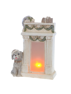 Фигурка светящаяся магнезия, Alat Home, Камин 30х14х38 см, 755170