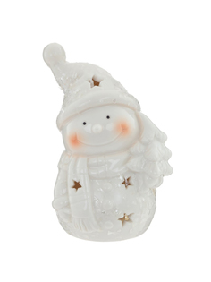 Фигурка новогодняя фарфор, Alat Home, Снеговик 7,5х7х12 см, 761150