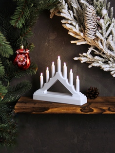 Светильник новогодний Merry Christmas 8352-1 свечи на подставке горке на батарейках